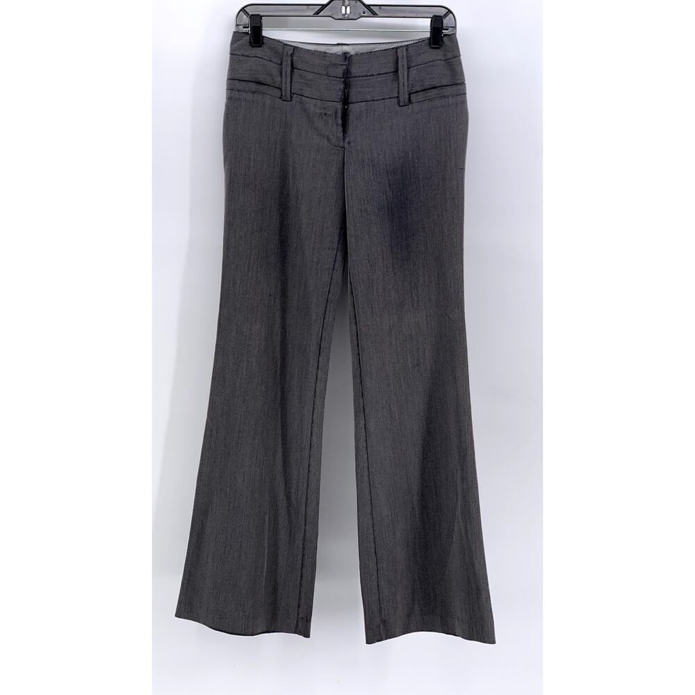 CHARLOTTE RUSSE Women's Charcoal Gray Regular-Fit Wide-Leg Pants SZ 0